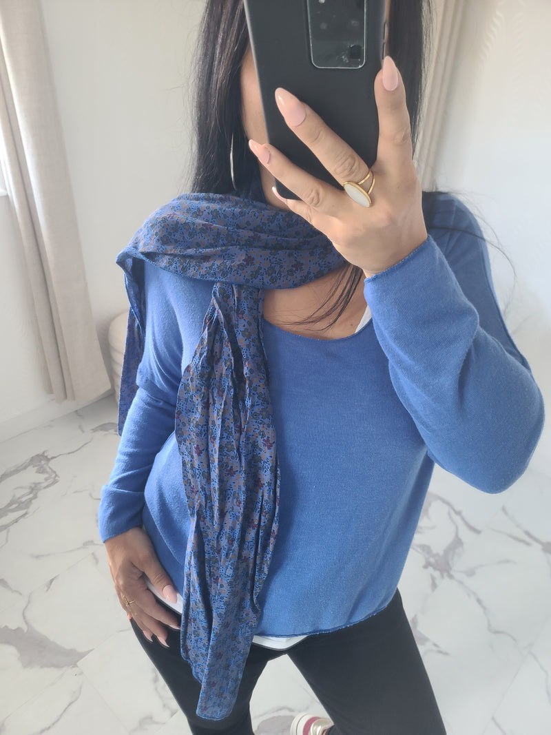 Pull 3 pièces AMAEL bleu