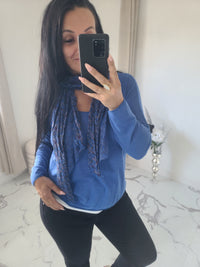 Pull 3 pièces AMAEL bleu