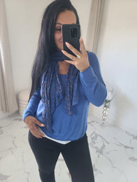 Pull 3 pièces AMAEL bleu