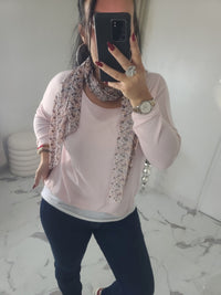 Pull 3 pièces AMAEL blush