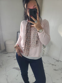 Pull 3 pièces AMAEL blush