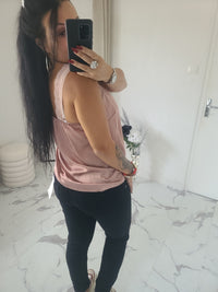 Débardeur dentelle LISE rose