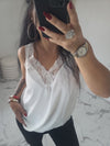 Débardeur en dentelle LISE blanc