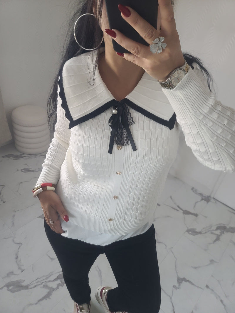 Pull col claudine LEONIE