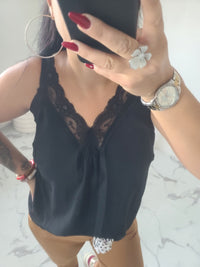 Débardeurs en dentelle LISE noir