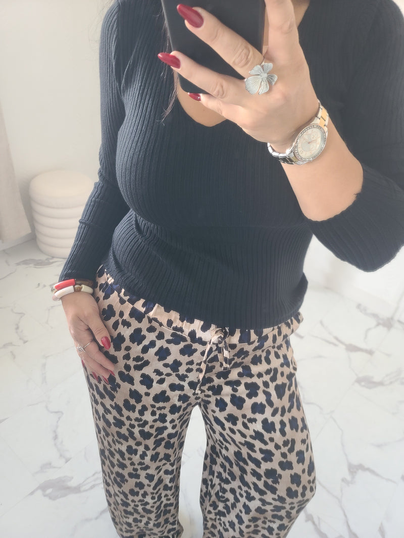 Pantalon LÉOPARD marine