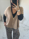Gilet CALVIN taupe en alpaga
