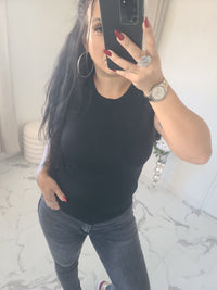 Pull léger sans manches VICTOR noir