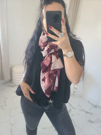 Foulard FLORAL bordeaux