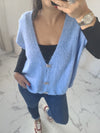 Gilet CALVIN bleu en alpaga