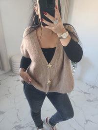 Gilet CALVIN taupe en alpaga