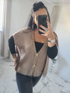 Gilet CALVIN taupe en alpaga