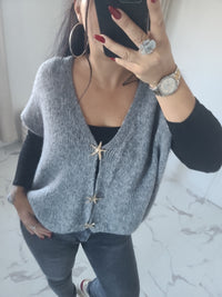 Gilet CALVIN gris en alpaga