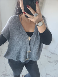 Gilet CALVIN gris en alpaga