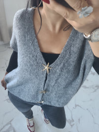 Gilet CALVIN gris en alpaga