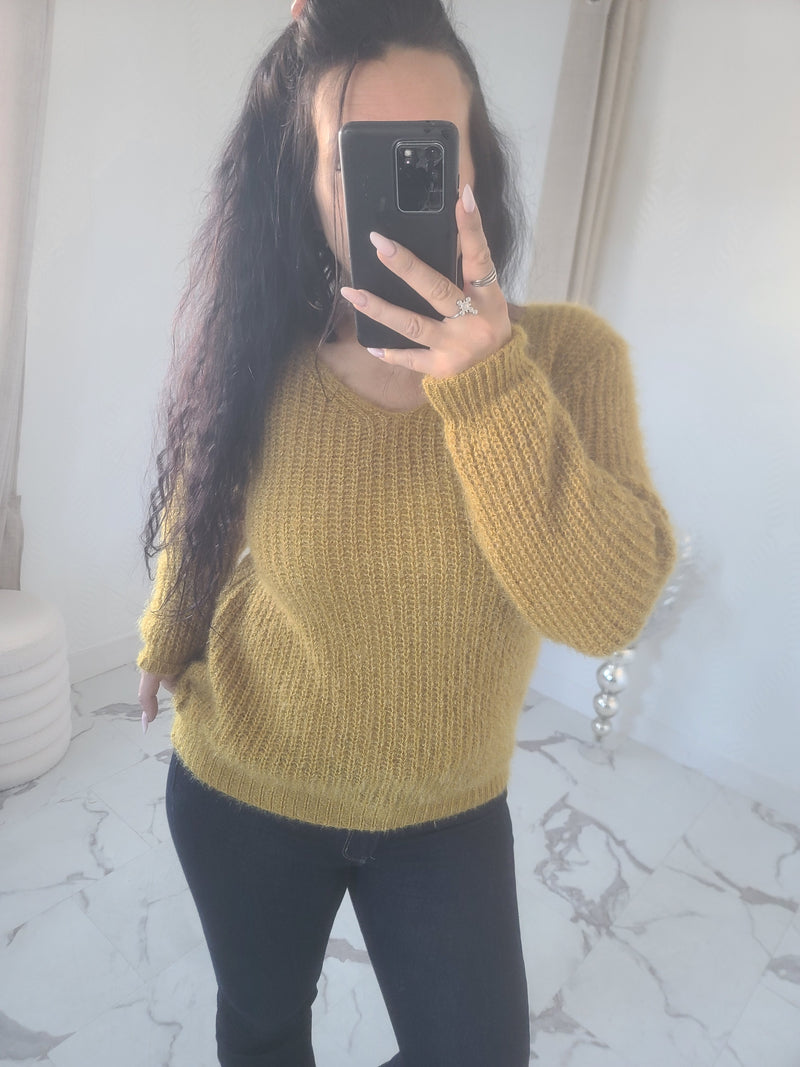 Pull CAMERON moutarde