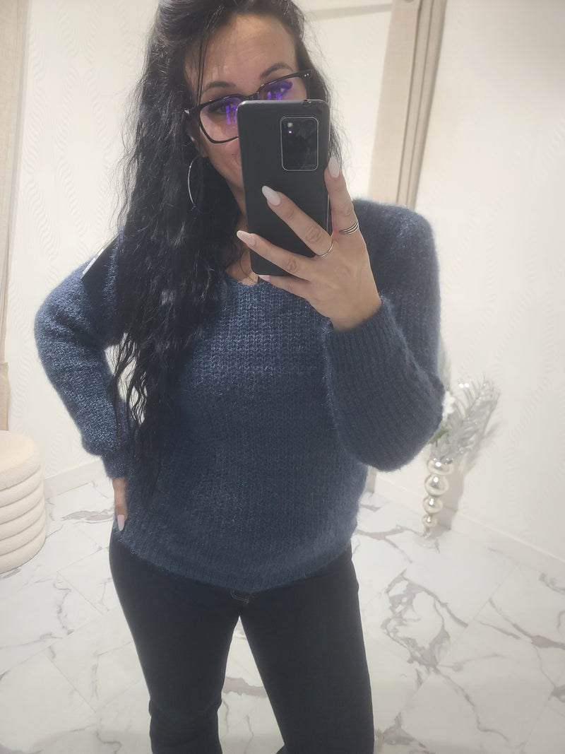 Pull CAMERON bleu jean