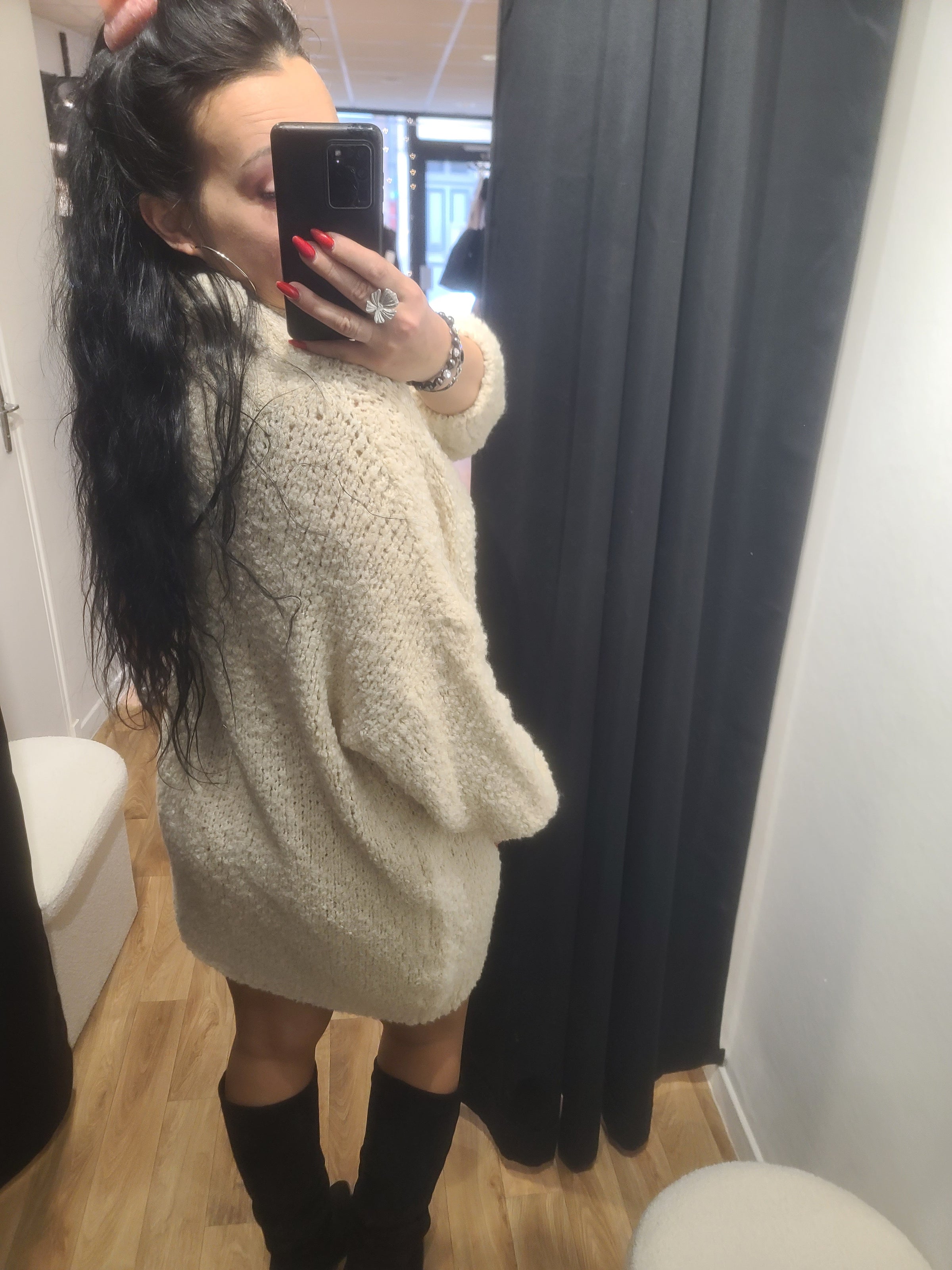 Robe pull GINA écru