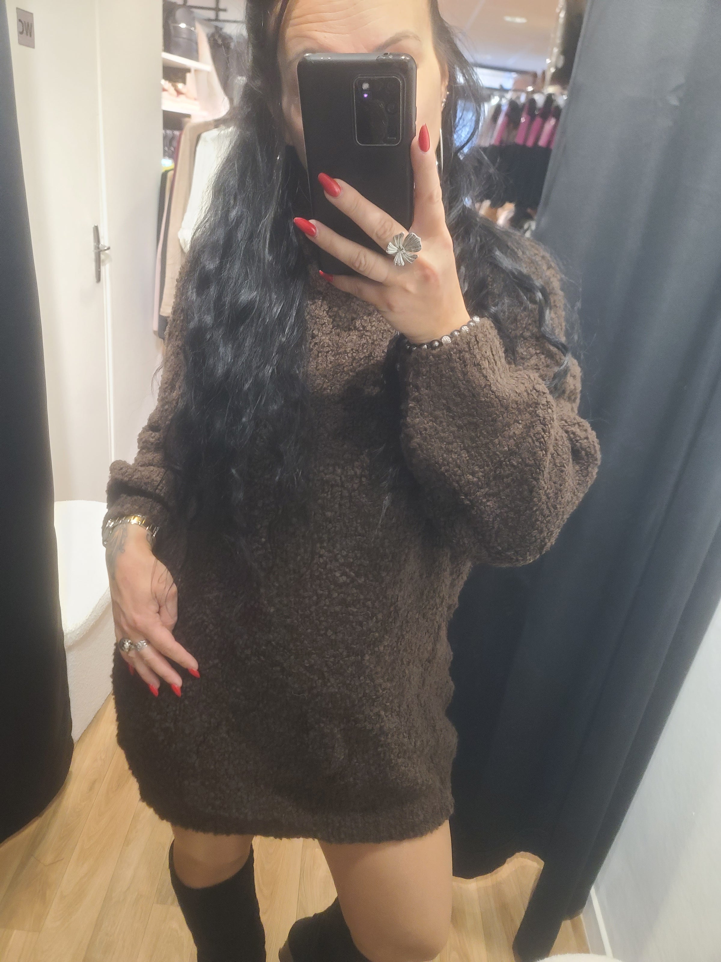 Robe pull GINA choco
