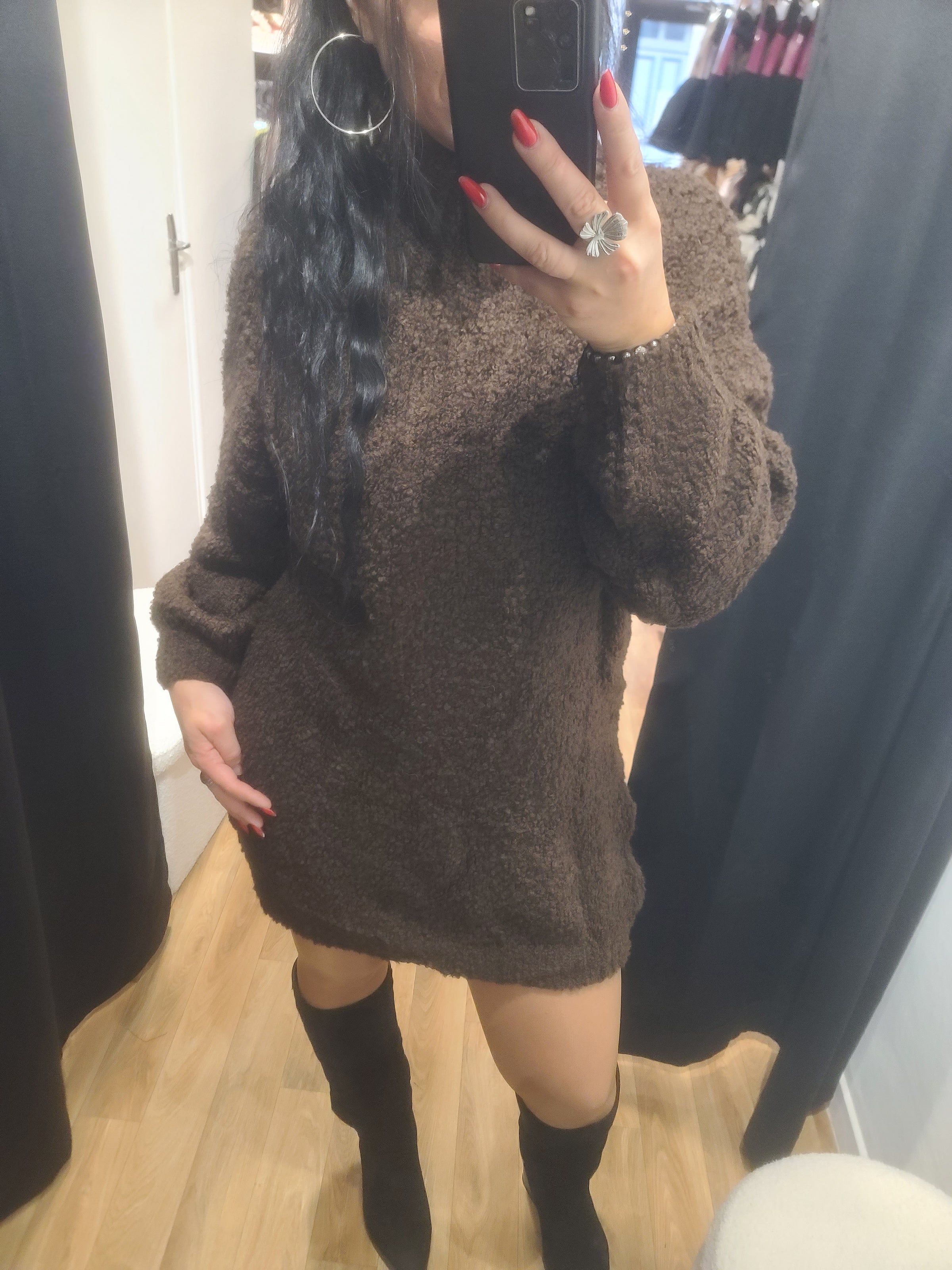 Robe pull GINA choco