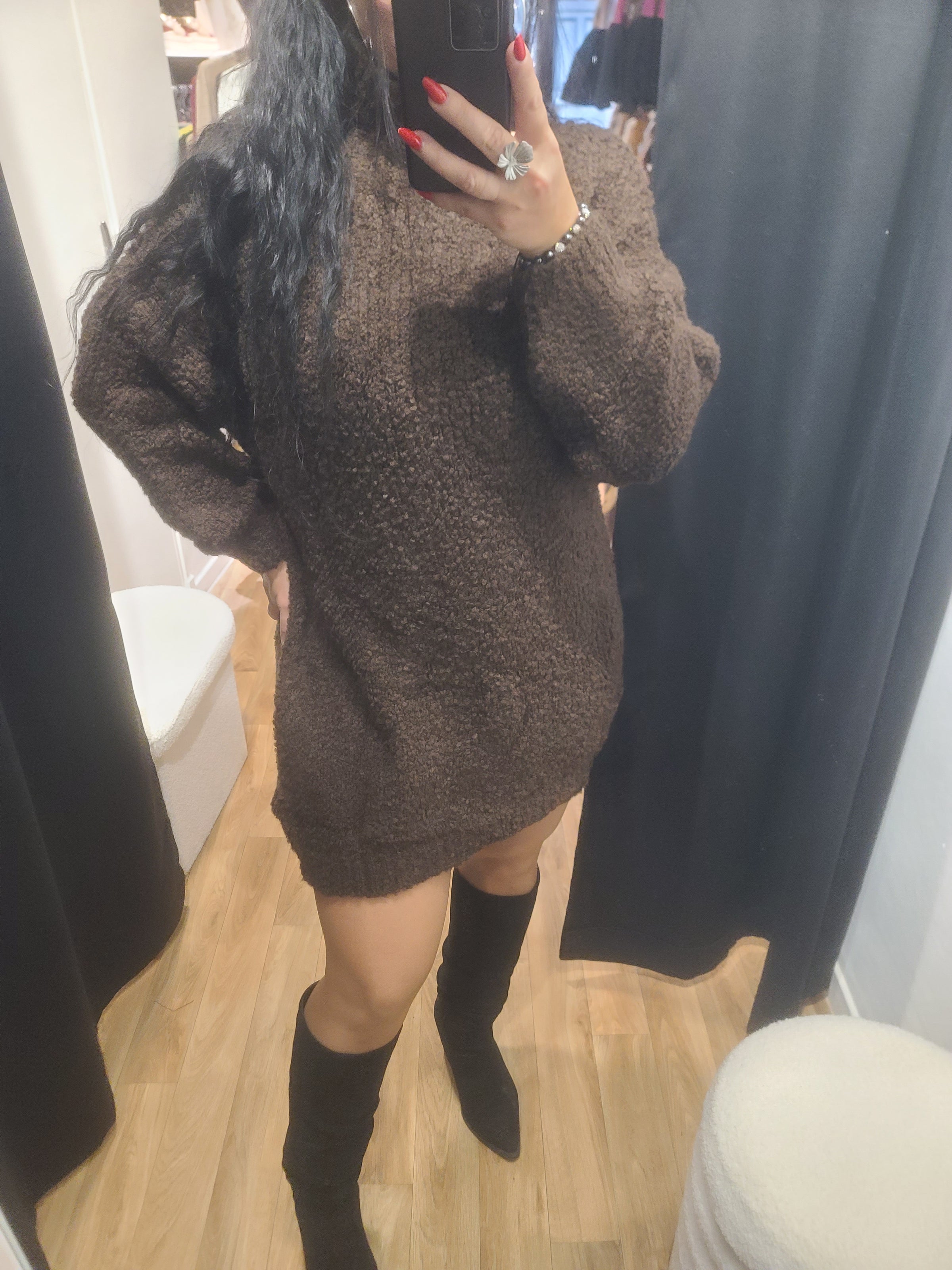 Robe pull GINA choco