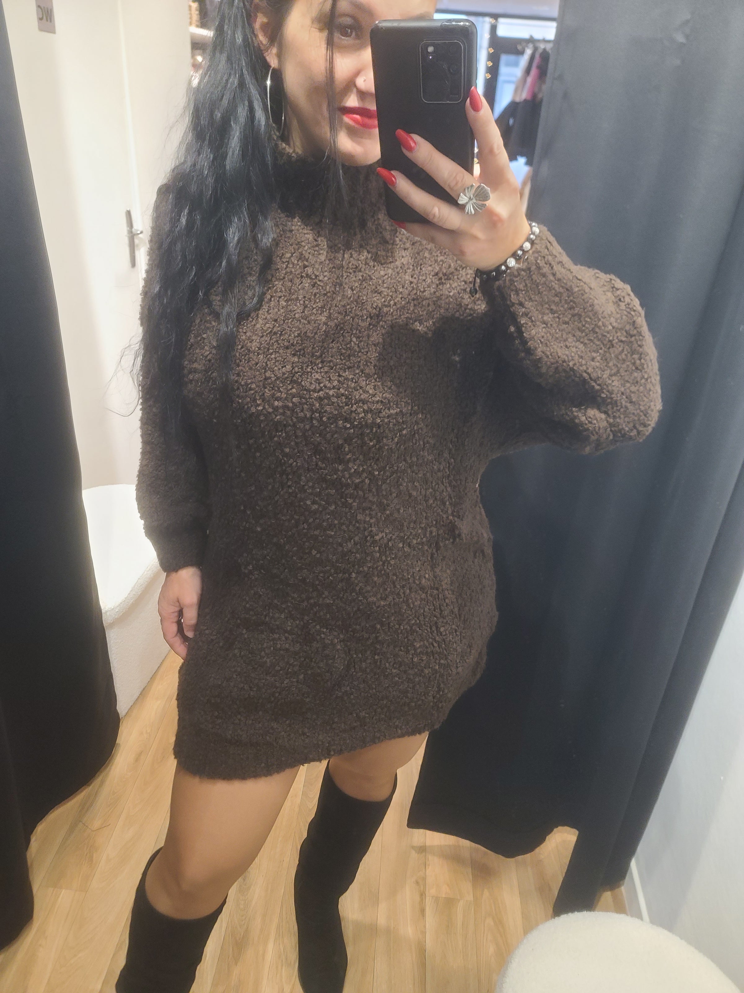 Robe pull GINA choco