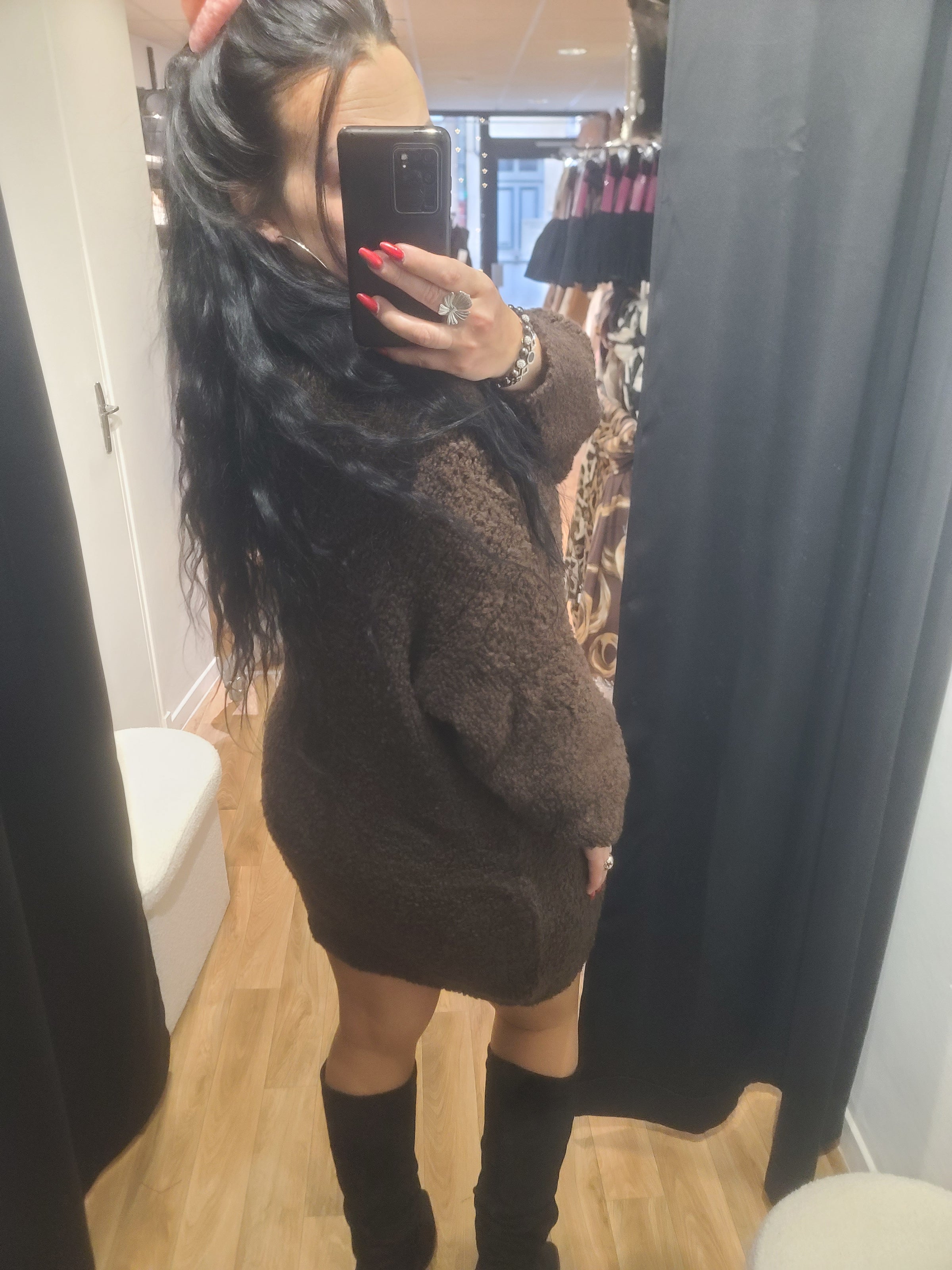 Robe pull GINA choco