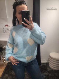 Pull LOVE bleu ciel