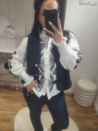 Chemise brodée MYKONOS