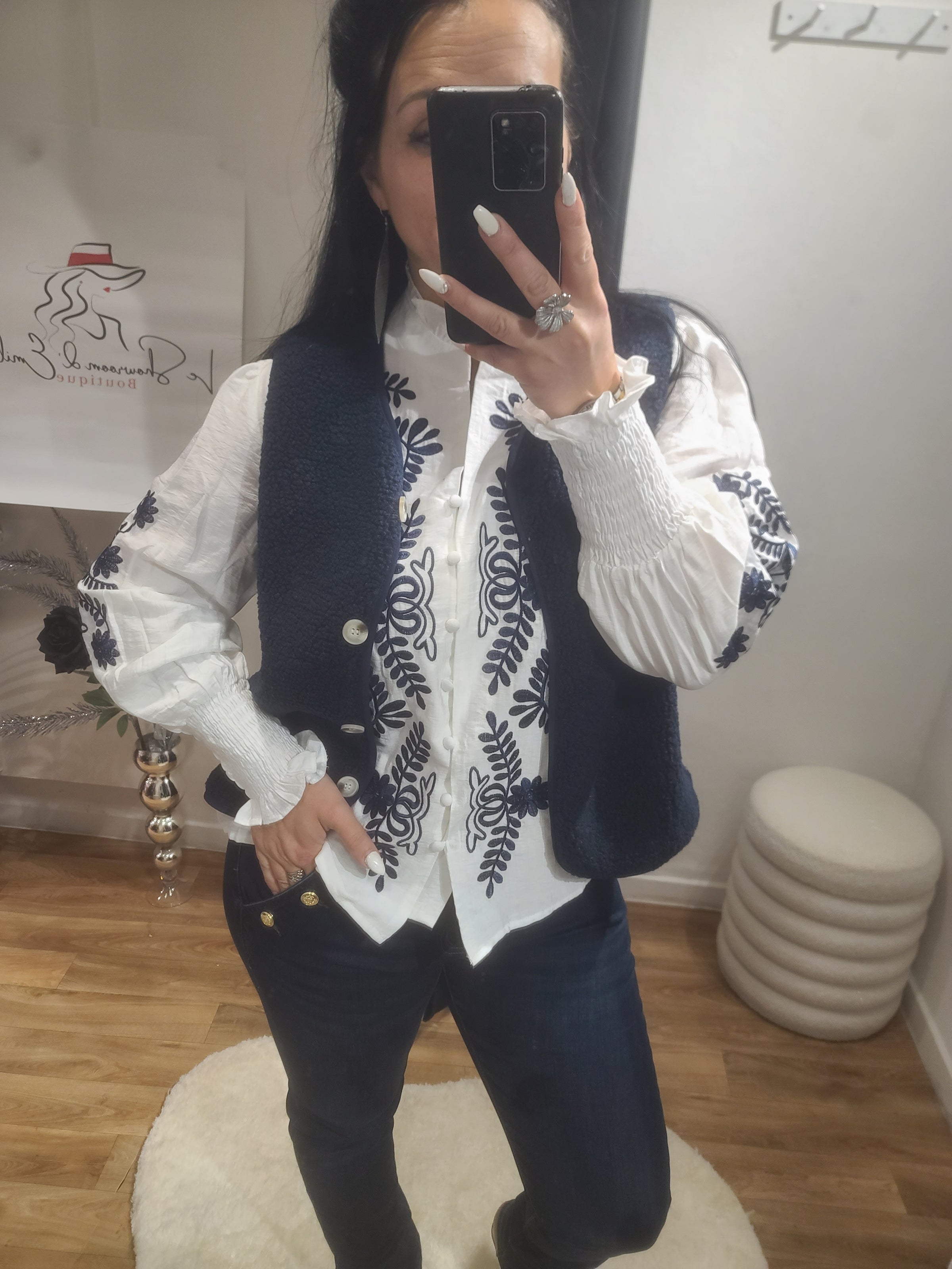 Chemise brodée MYKONOS