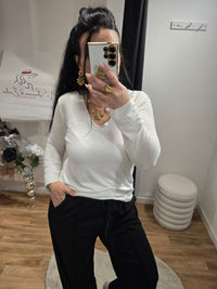 Pull léger PAM blanc