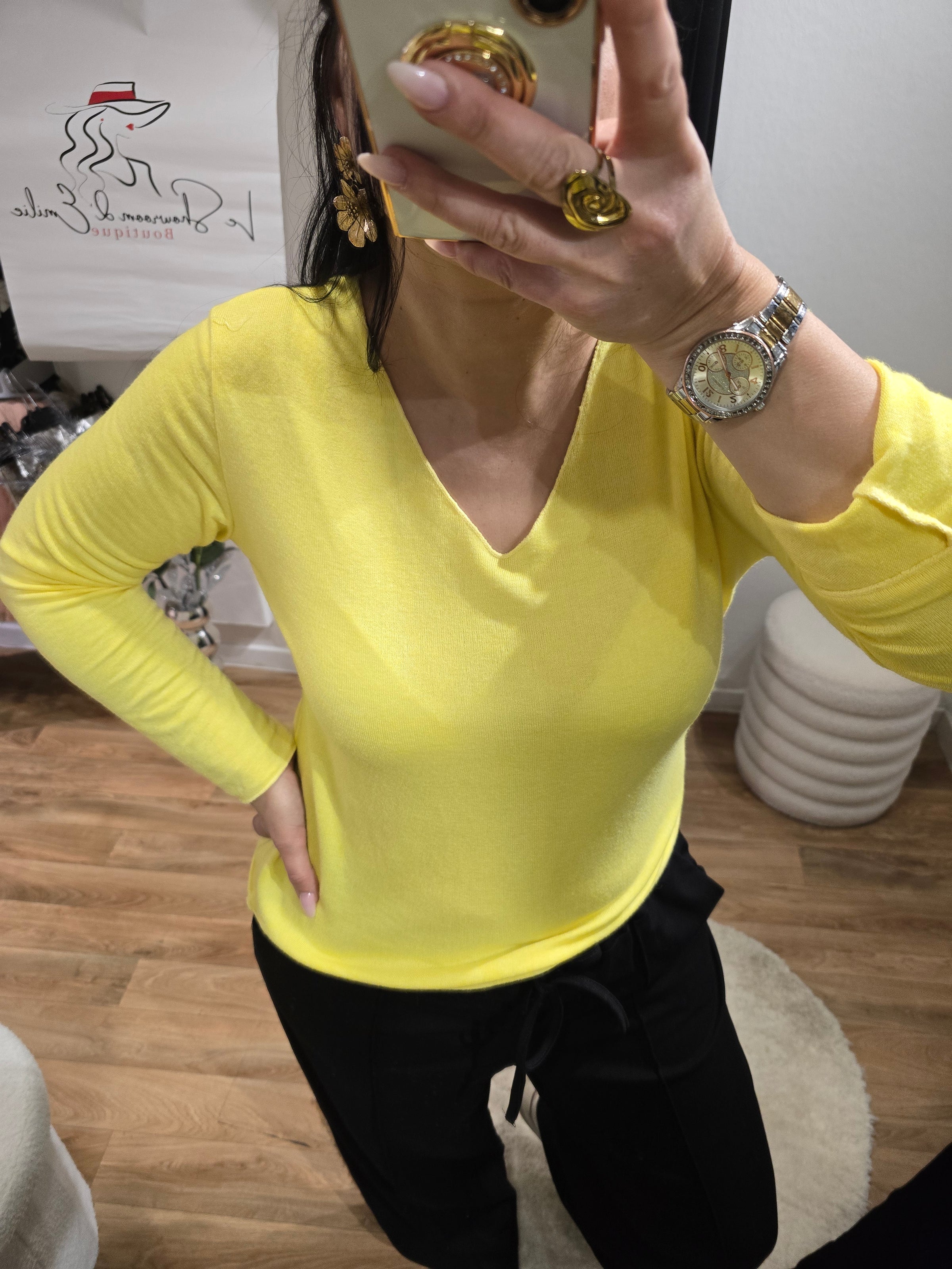 Pull léger PAM jaune