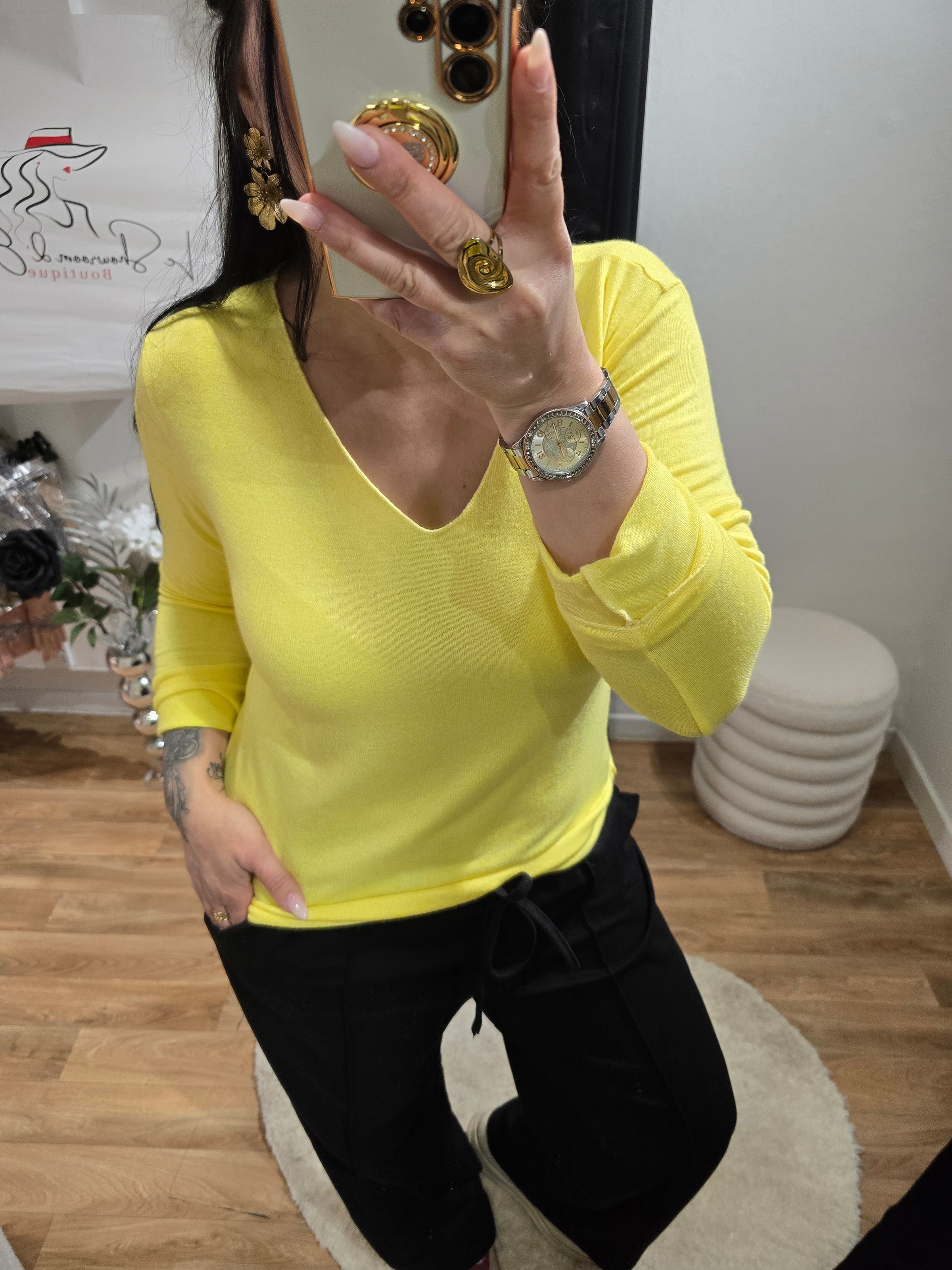 Pull léger PAM jaune