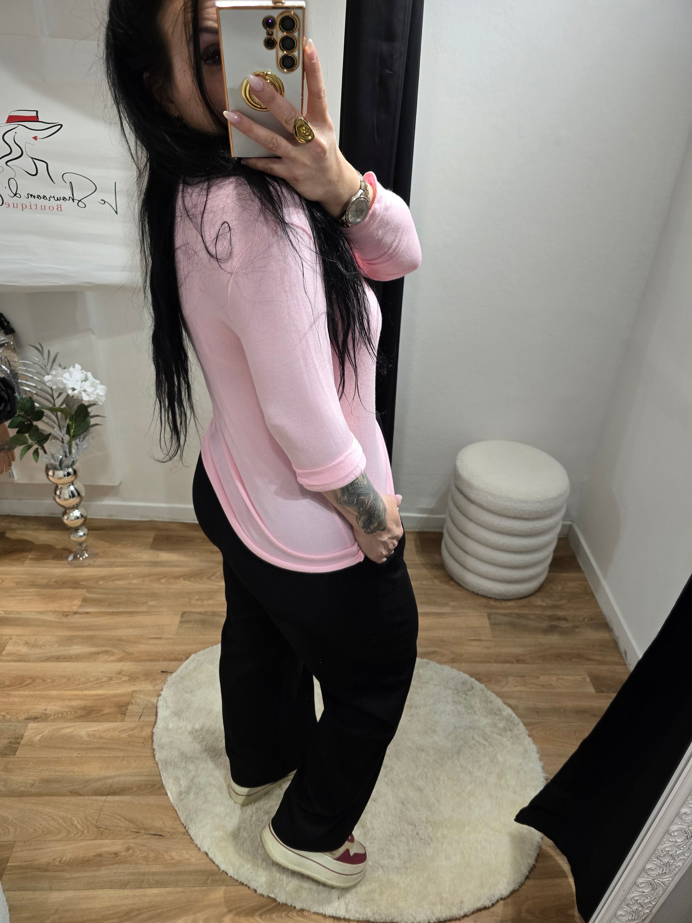 Pull léger PAM rose