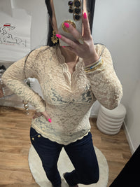 Top dentelle VICTORIA beige