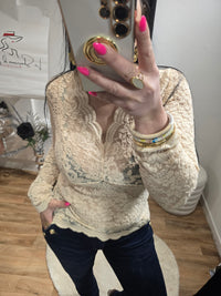 Top dentelle VICTORIA beige