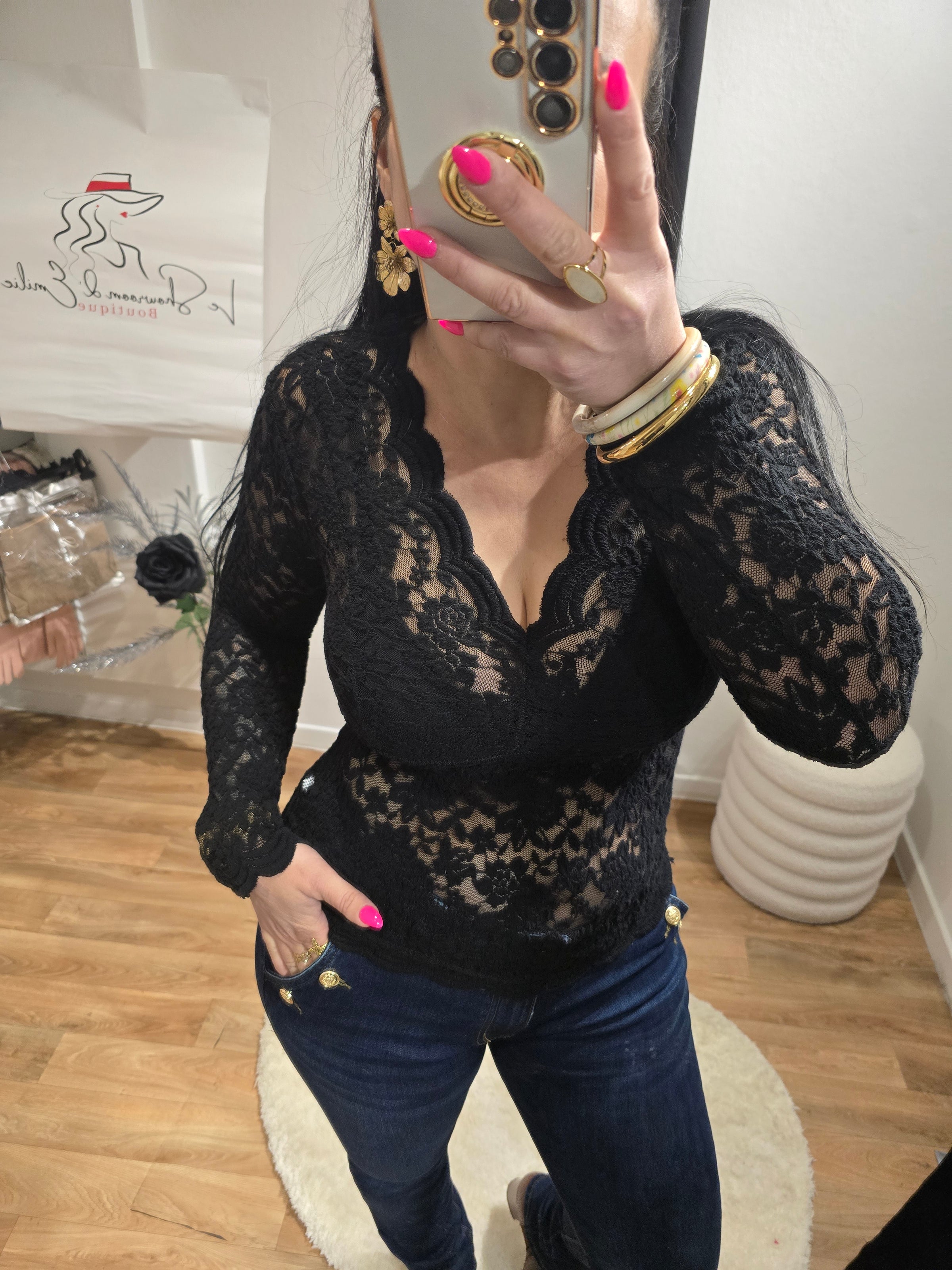 Top dentelle VICTORIA noir