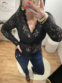 Top dentelle VICTORIA noir
