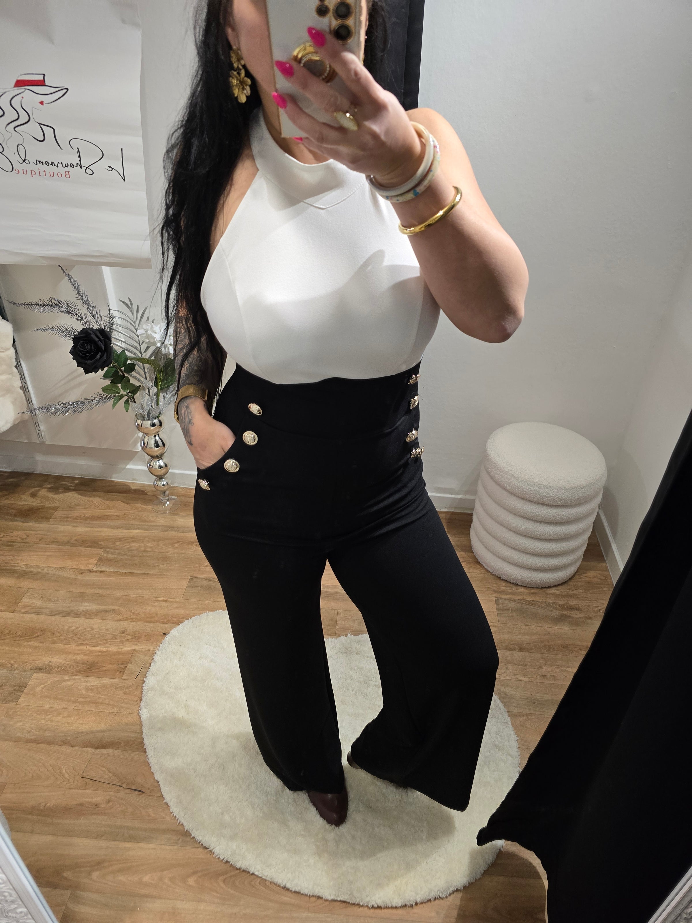 Combinaison SHANA blanc/noir