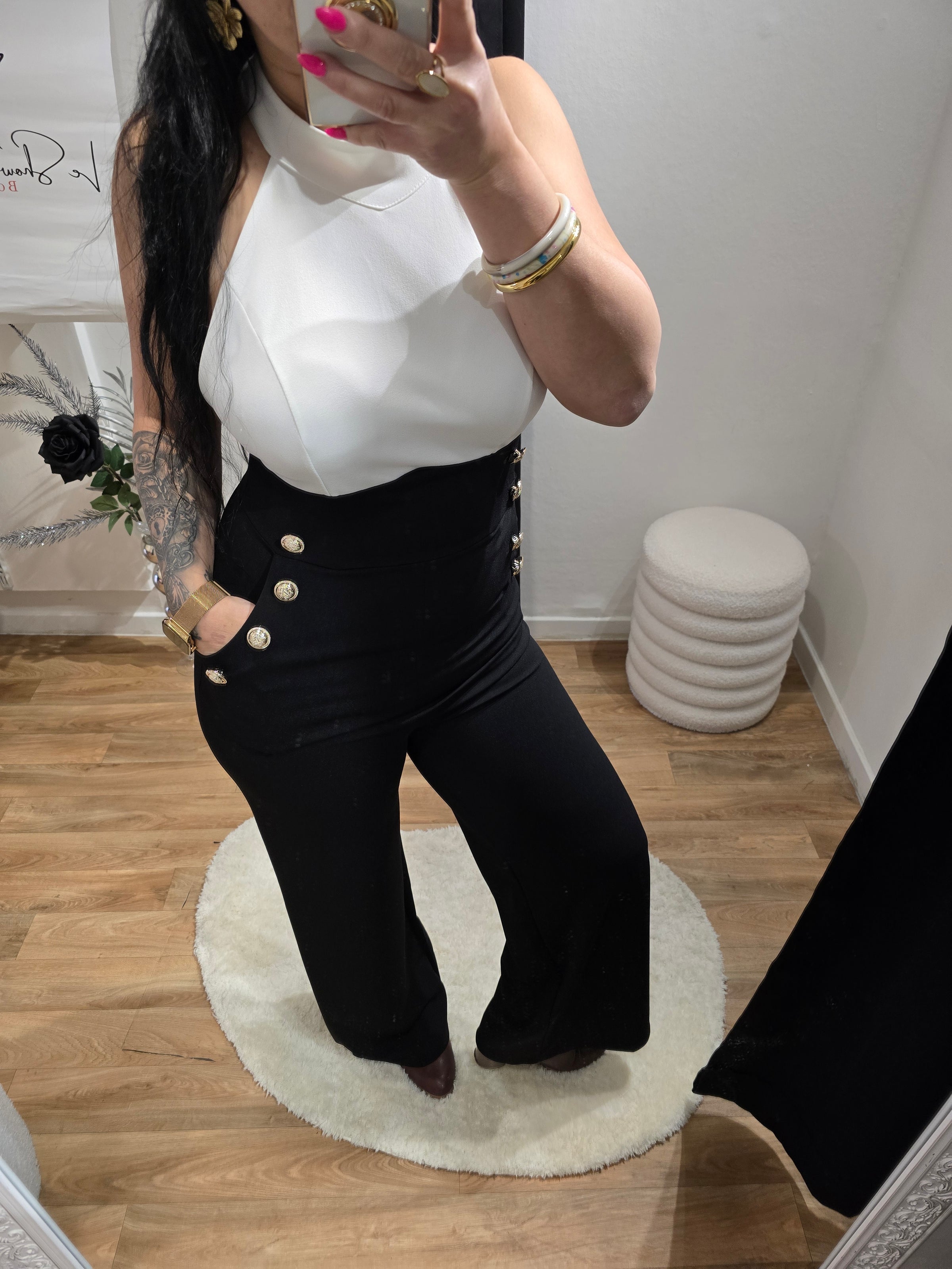 Combinaison SHANA blanc/noir