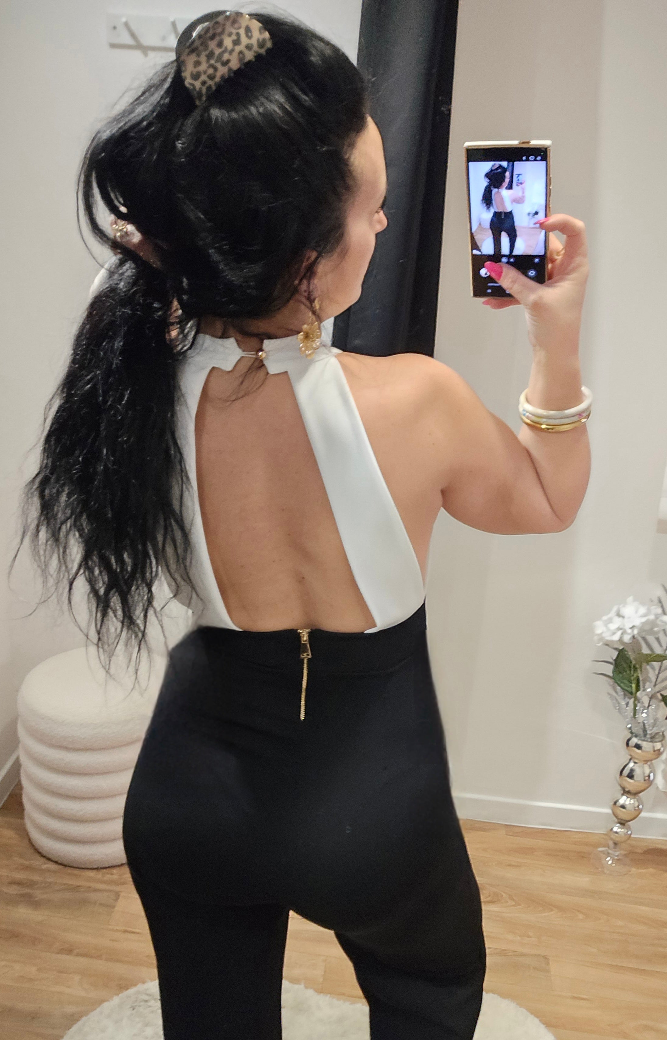 Combinaison SHANA blanc/noir