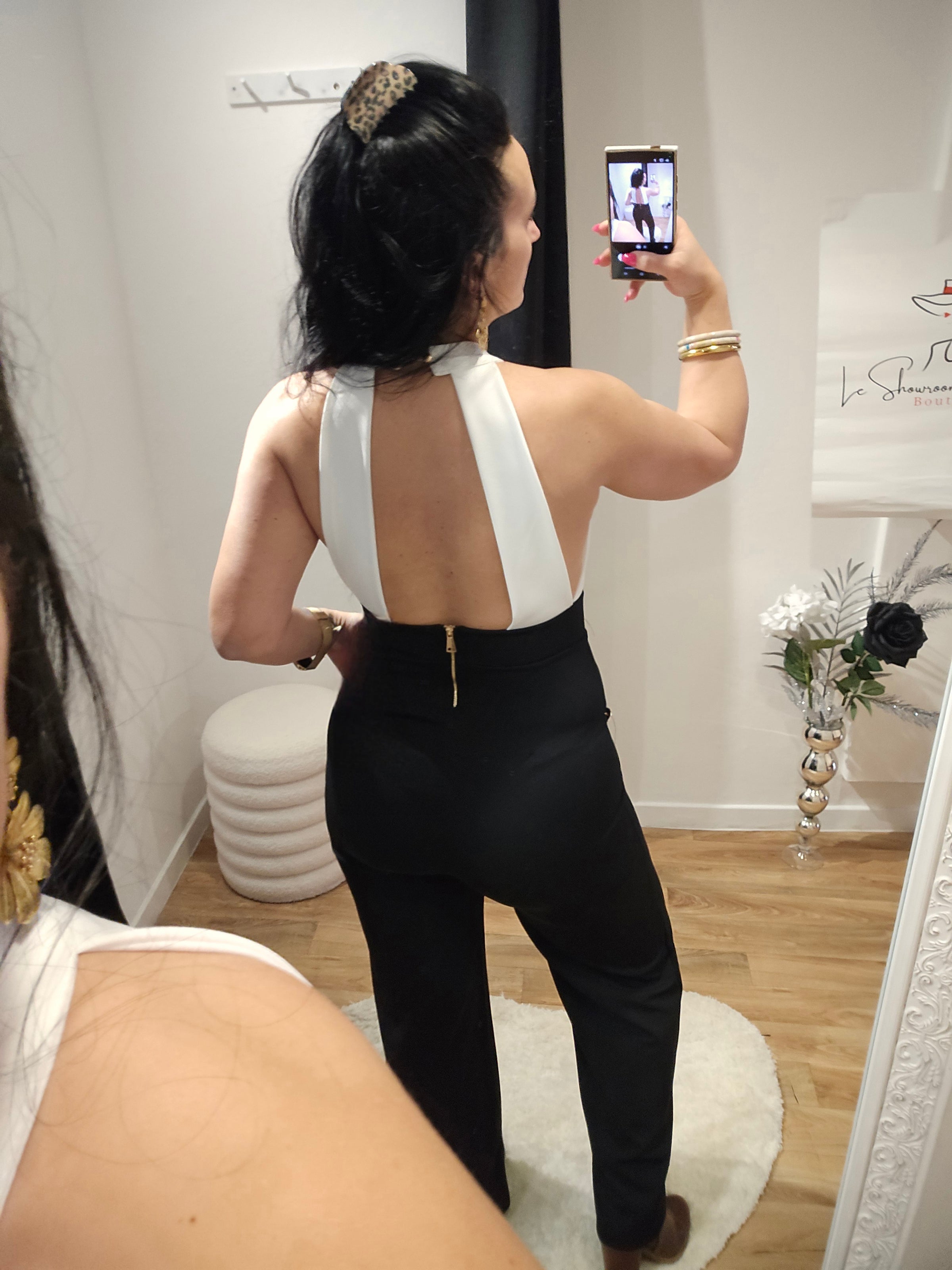 Combinaison SHANA blanc/noir