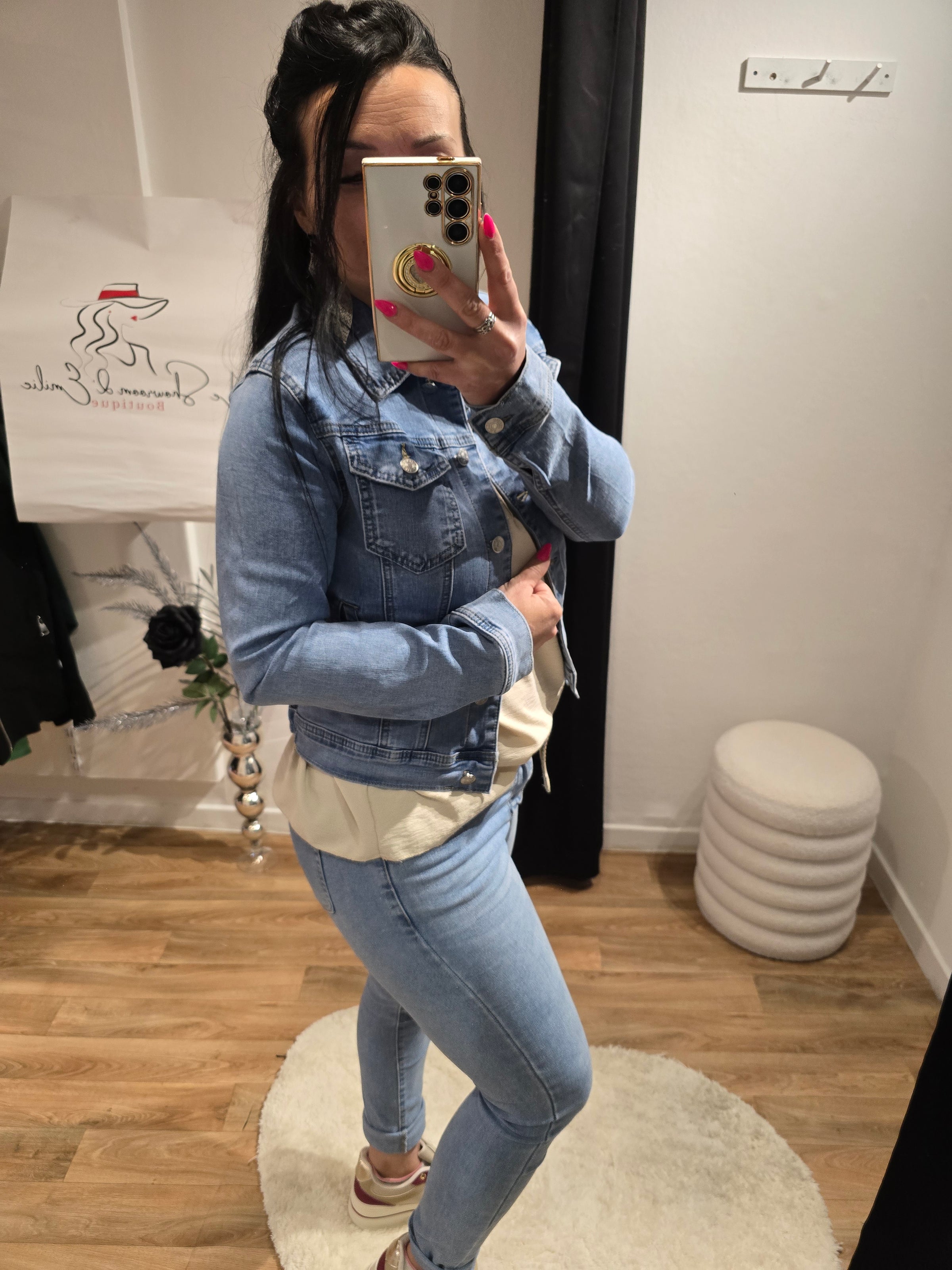 Veste en jean MYRIAM2 bleu