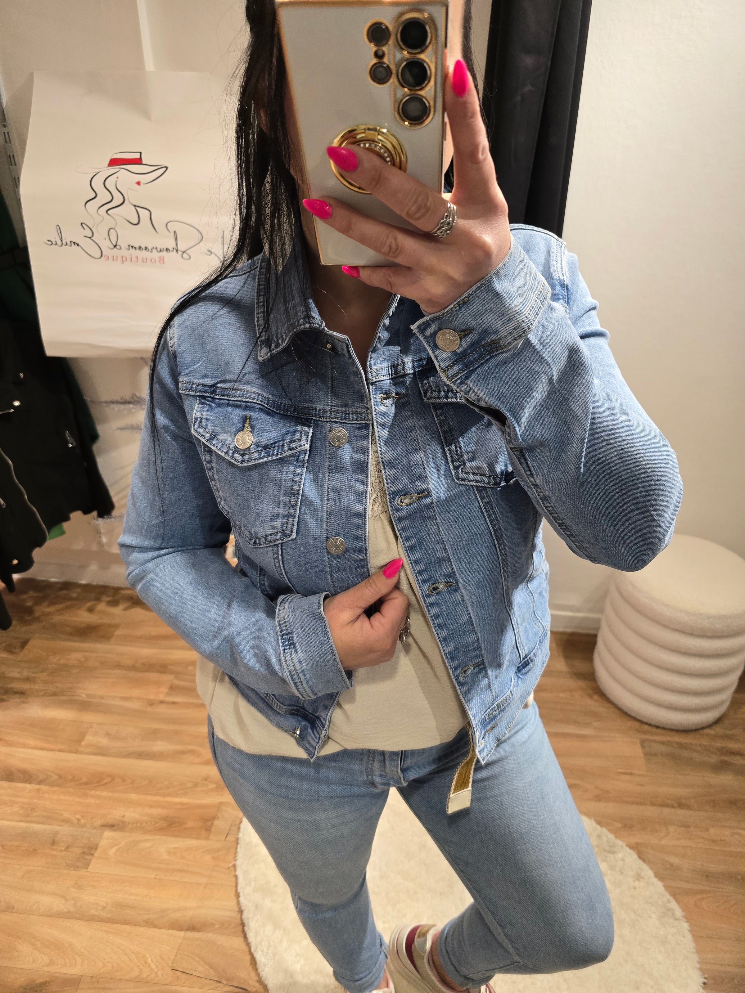 Veste en jean MYRIAM2 bleu