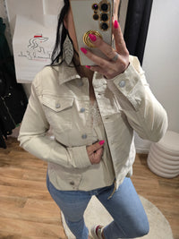 Veste en jean MYRIAM beige