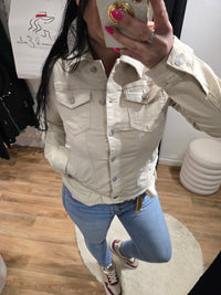 Veste en jean MYRIAM beige
