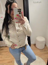 Veste en jean MYRIAM beige