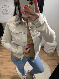 Veste en jean MYRIAM beige
