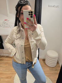 Veste en jean MYRIAM beige