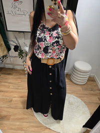 Jupe JADE noir avec ceinture
